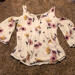 Floral Cold Shoulder Top